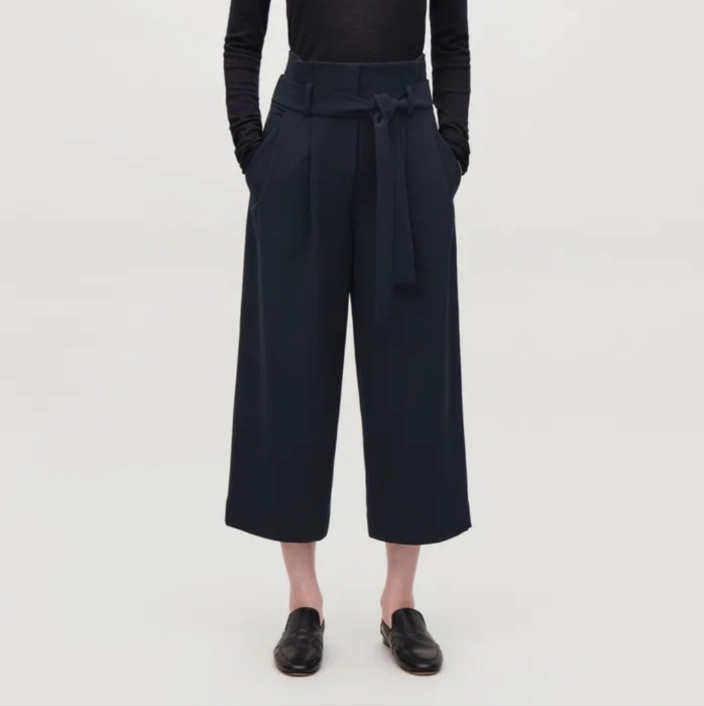 COS Navy Wide-Leg Pants